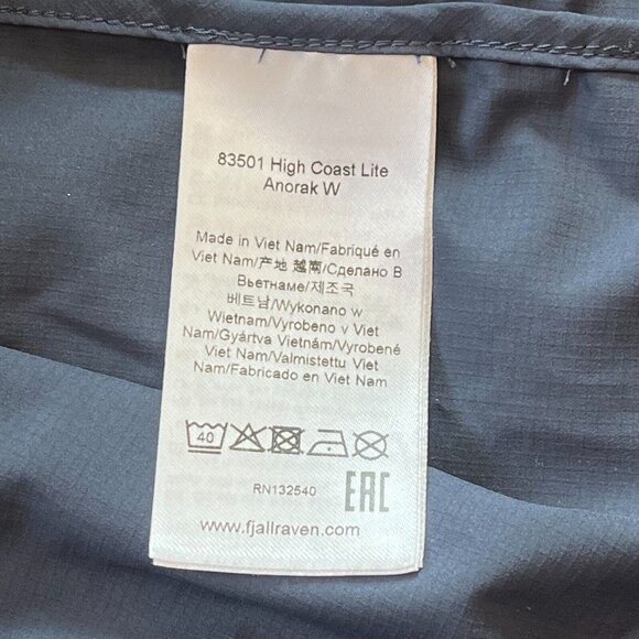 FJallRaven High Coast Lite Anorak XS Blue Pullover 1/2 Zip Athleisure 16847 - Picture 5 of 12